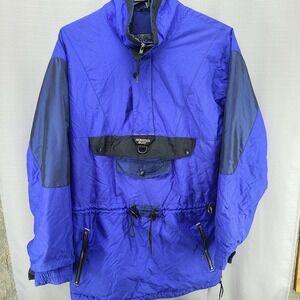 Vintage Mountain Goat Pullover‎ Jacket Size M Medium Blue Made In USA
